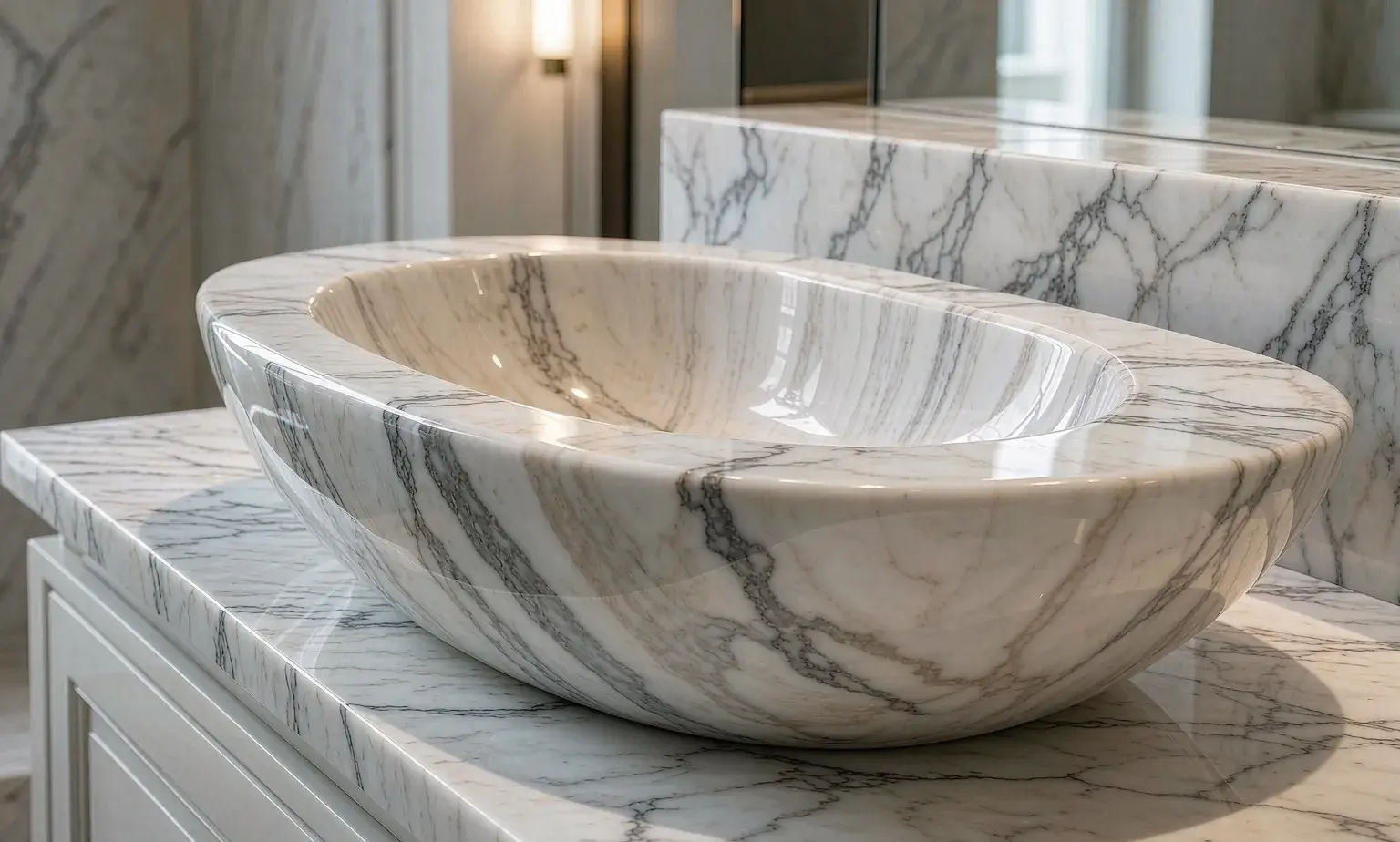 Quartz vs Marble Bathroom Vanity