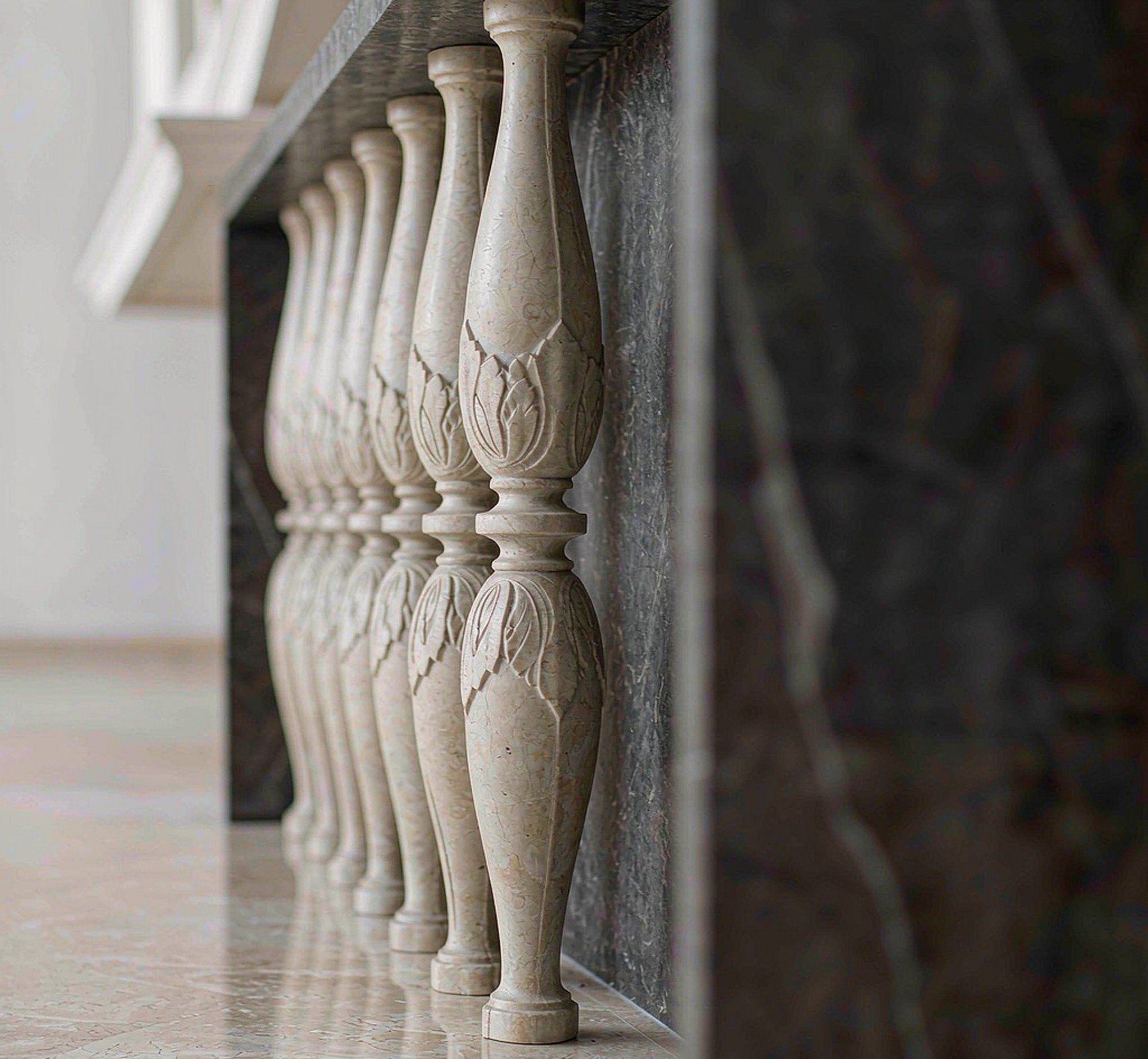 Carved Balustrade 雕刻欄杆柱 高清石材鑒賞 - 香港恆生石材