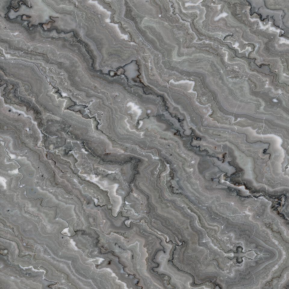 巴迪利奧灰 Bardiglio Grey Marble 石材樣板圖，灰色系，產地意大利，產地意大利，體積密度2.68 g/cm³，吸水率≤0.21%，莫氏硬度3，適用於地面、牆身、檯面、大堂、特色牆