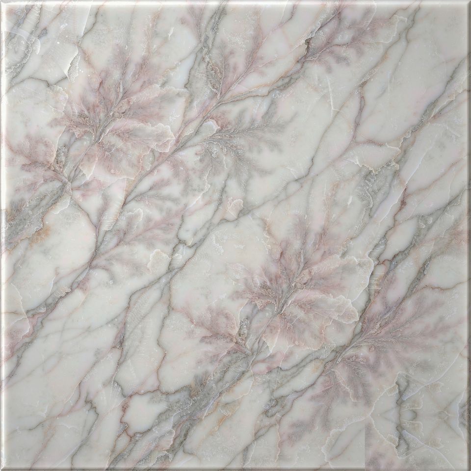 白海棠 Begonia White Marble 石材樣板圖，白色系，產地中國，產地中國，體積密度2.65 g/cm³，吸水率≤0.41%，莫氏硬度4，適用於牆身、檯面、洗手間、地面、客廳