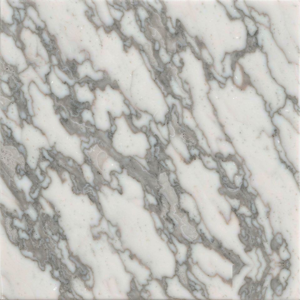 雲端白 Cloud Top White Marble 石材樣板圖，白色系，產地中國，產地中國，體積密度2.63 g/cm³，吸水率≤0.14%，莫氏硬度4，適用於牆身、檯面、洗手間、特色牆、大堂