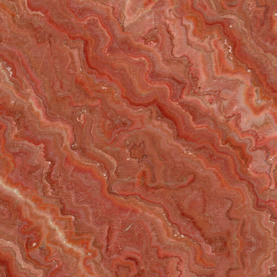 珊瑚紅 Coral Red Marble 石材樣板圖,紅色系,產地中國,產地中國,體積密度2.65 g/cm³,吸水率≤0.44%,莫氏硬度3,適用於牆身、檯面、特色牆、客廳、地面