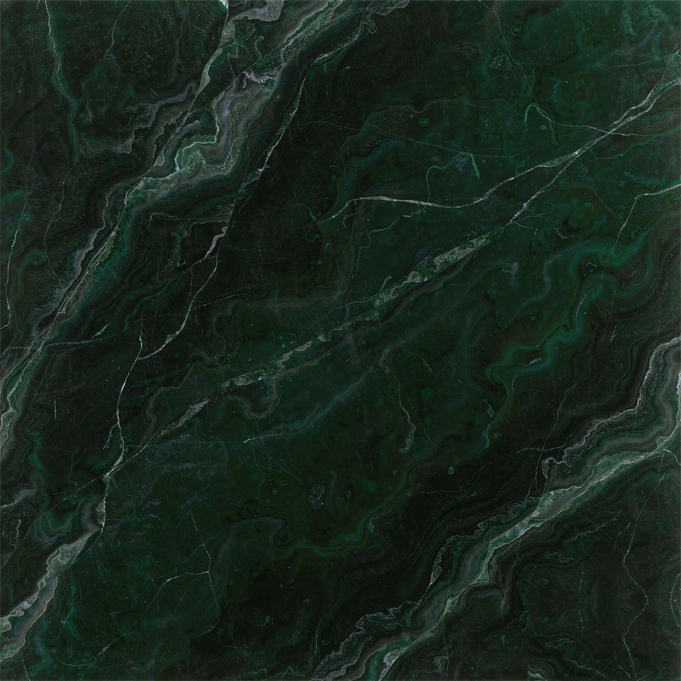 墨綠玉 Dark Green Jade Marble 石材樣板圖，綠色系，產地中國，產地中國，體積密度2.78 g/cm³，吸水率≤0.48%，莫氏硬度3，適用於牆身、檯面、特色牆、大堂、客廳