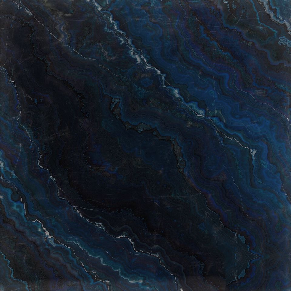 深海藍 Deep Sea Blue Marble 石材樣板圖,藍色系,產地中國,產地中國,體積密度2.68 g/cm³,吸水率≤0.48%,莫氏硬度4,適用於牆身、檯面、特色牆、大堂