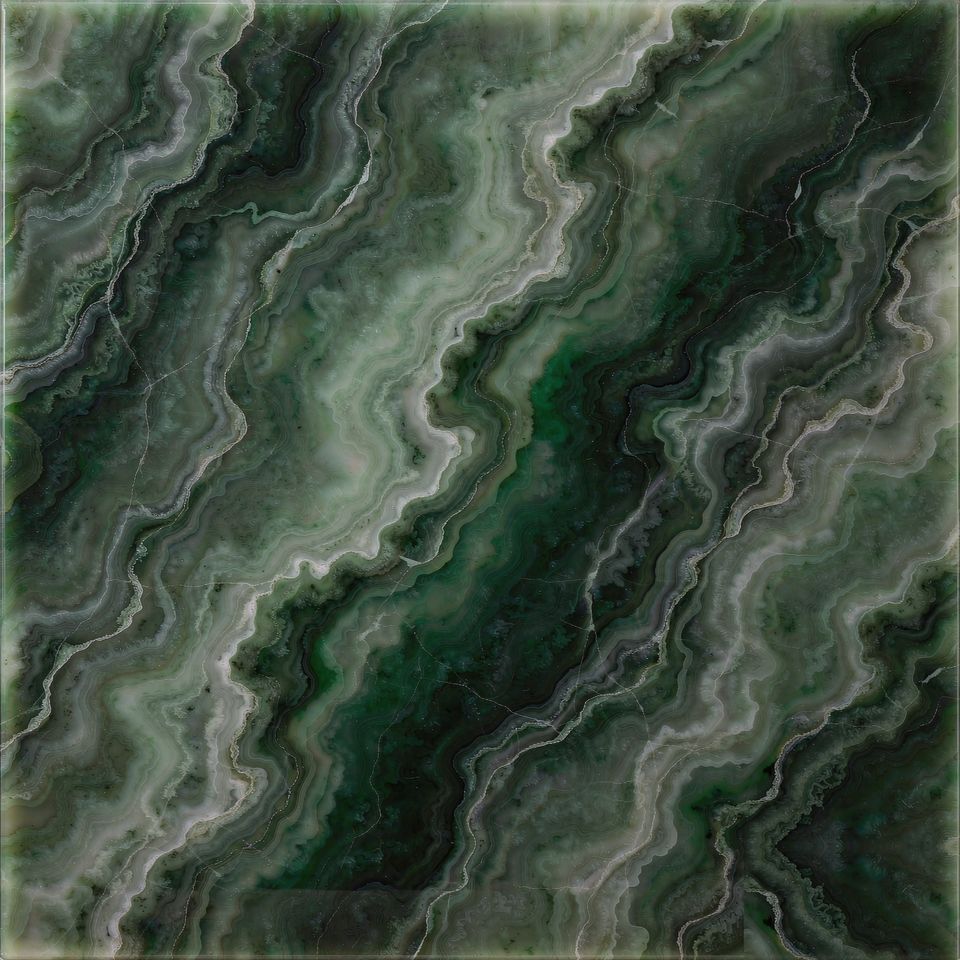 綠玉石 Green Jade Stone 石材樣板圖，綠色系，產地中國，產地中國，體積密度2.68 g/cm³，吸水率≤0.27%，莫氏硬度3，適用於牆身、檯面、特色牆、大堂、客廳
