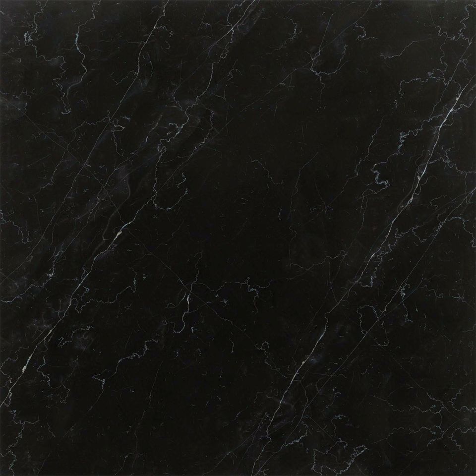 暗夜黑 Midnight Black Marble 石材樣板圖,黑色系,產地中國,產地中國,體積密度2.76 g/cm³,吸水率≤0.21%,莫氏硬度3,適用於地面、牆身、檯面、大堂