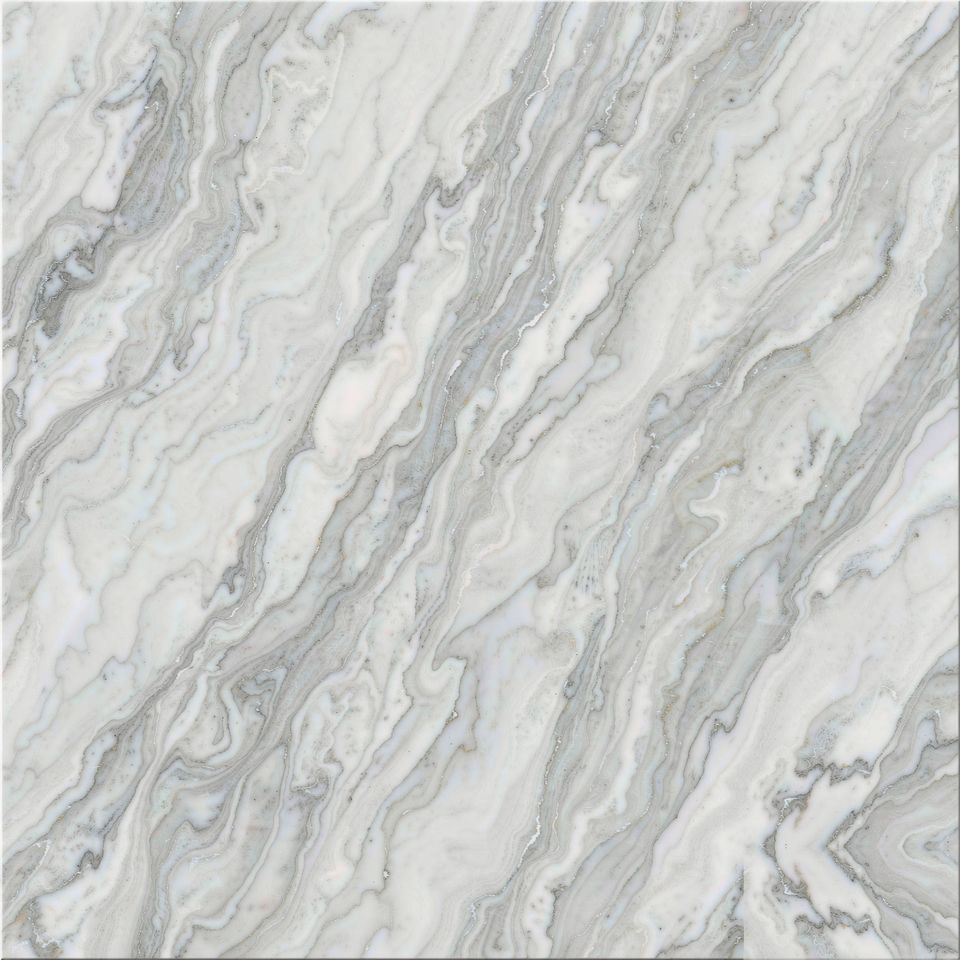 月光白 Moonlight White Marble 石材樣板圖,白色系,產地希臘,產地希臘,體積密度2.65 g/cm³,吸水率≤0.29%,莫氏硬度4,適用於牆身、檯面、洗手間、特色牆、大堂