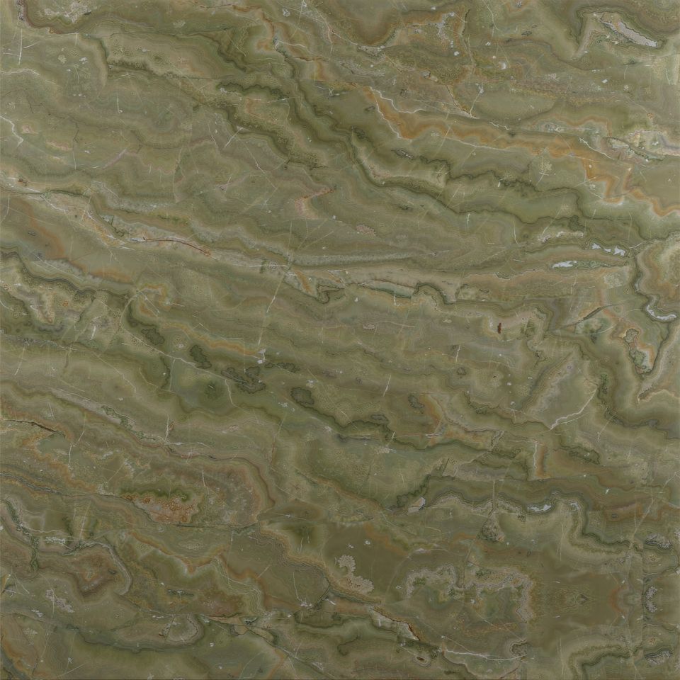 橄欖綠 Olive Green Marble 石材樣板圖,綠色系,產地土耳其,產地土耳其,體積密度2.61 g/cm³,吸水率≤0.15%,莫氏硬度3,適用於牆身、檯面、特色牆、客廳、地面