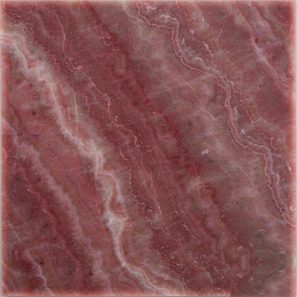 玫瑰紅玉 Rose Red Jade 石材樣板圖,紅色系,產地中國,產地中國,體積密度2.70 g/cm³,吸水率≤0.39%,莫氏硬度4,適用於牆身、檯面、特色牆、大堂、客廳