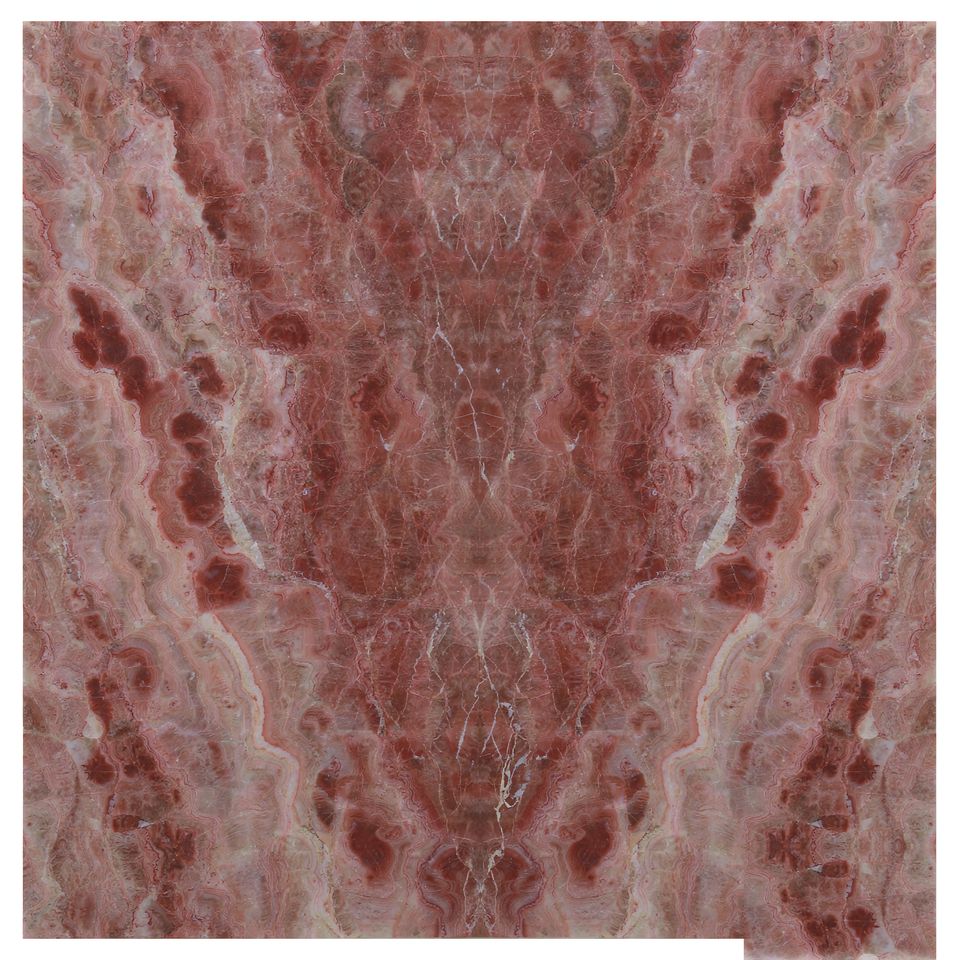 胭脂紅 Rosso Pink Marble 石材樣板圖，紅色系，產地意大利，產地意大利，體積密度2.60 g/cm³，吸水率≤0.31%，莫氏硬度3，適用於牆身、檯面、特色牆、客廳、大堂
