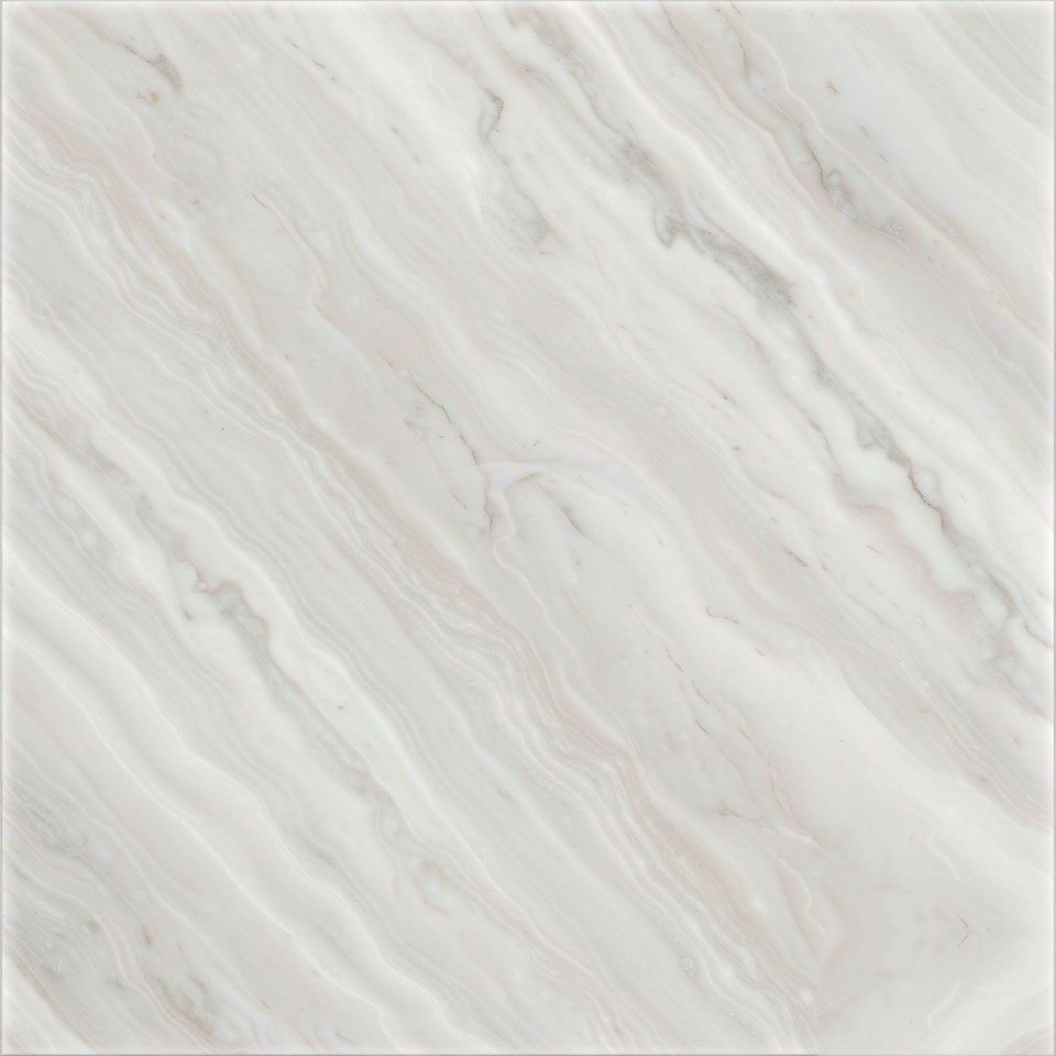 絲綢白 Silk White Marble 石材樣板圖,白色系,產地土耳其,產地土耳其,體積密度2.61 g/cm³,吸水率≤0.33%,莫氏硬度4,適用於牆身、檯面、洗手間、客廳、地面