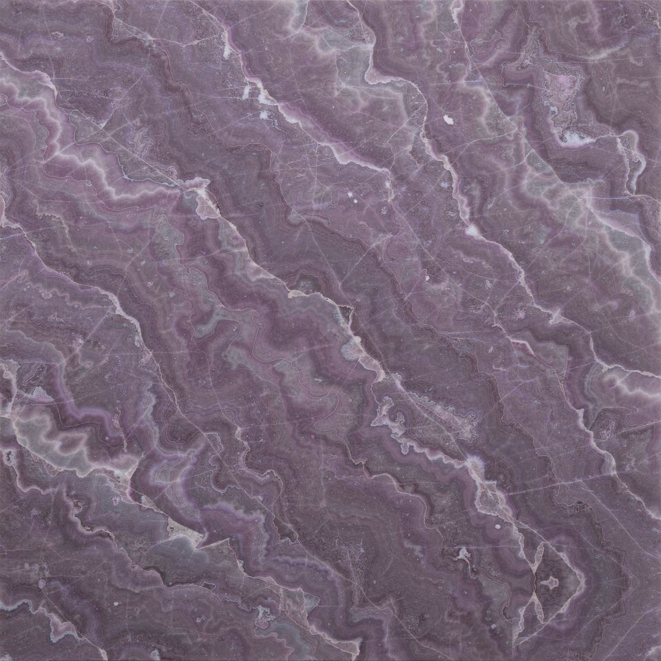 紫羅蘭 Violet Marble 石材樣板圖,紫色系,產地中國,產地中國,體積密度2.67 g/cm³,吸水率≤0.17%,莫氏硬度3,適用於牆身、檯面、特色牆、大堂