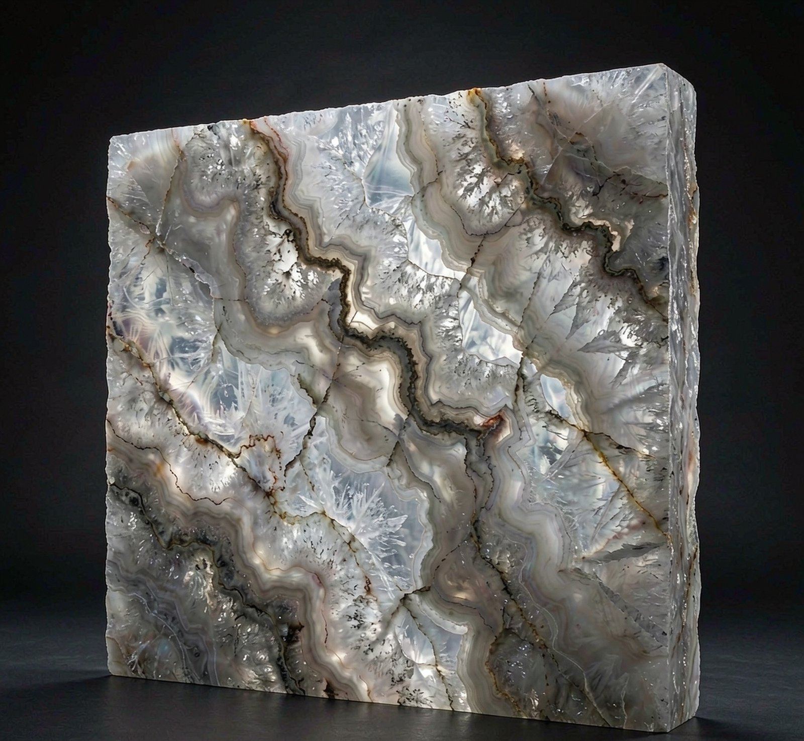 White Crystal Quartz 白水晶石英岩 高清石材鑒賞 - 香港恆生石材