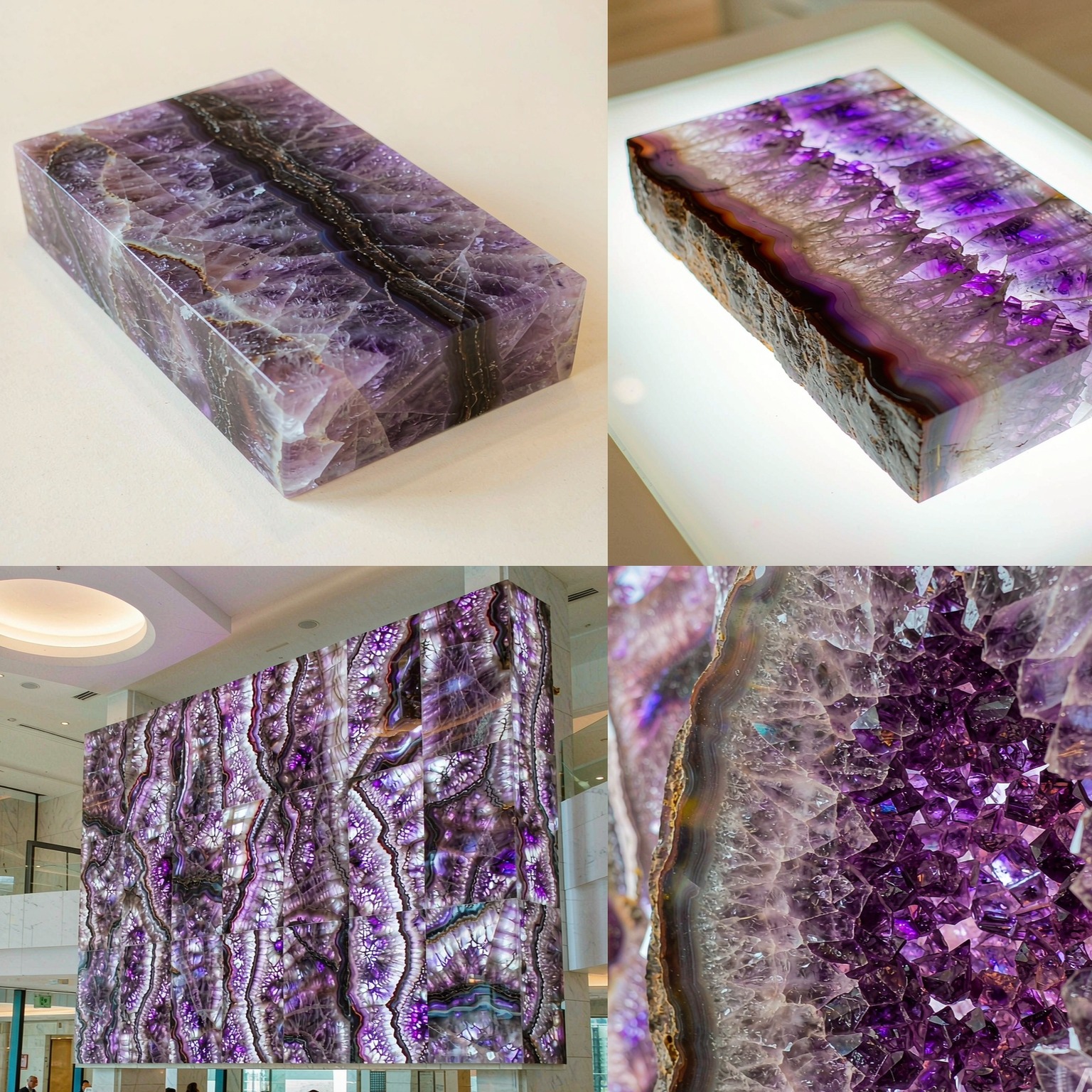 紫水晶 — 板材紋理與應用視角
