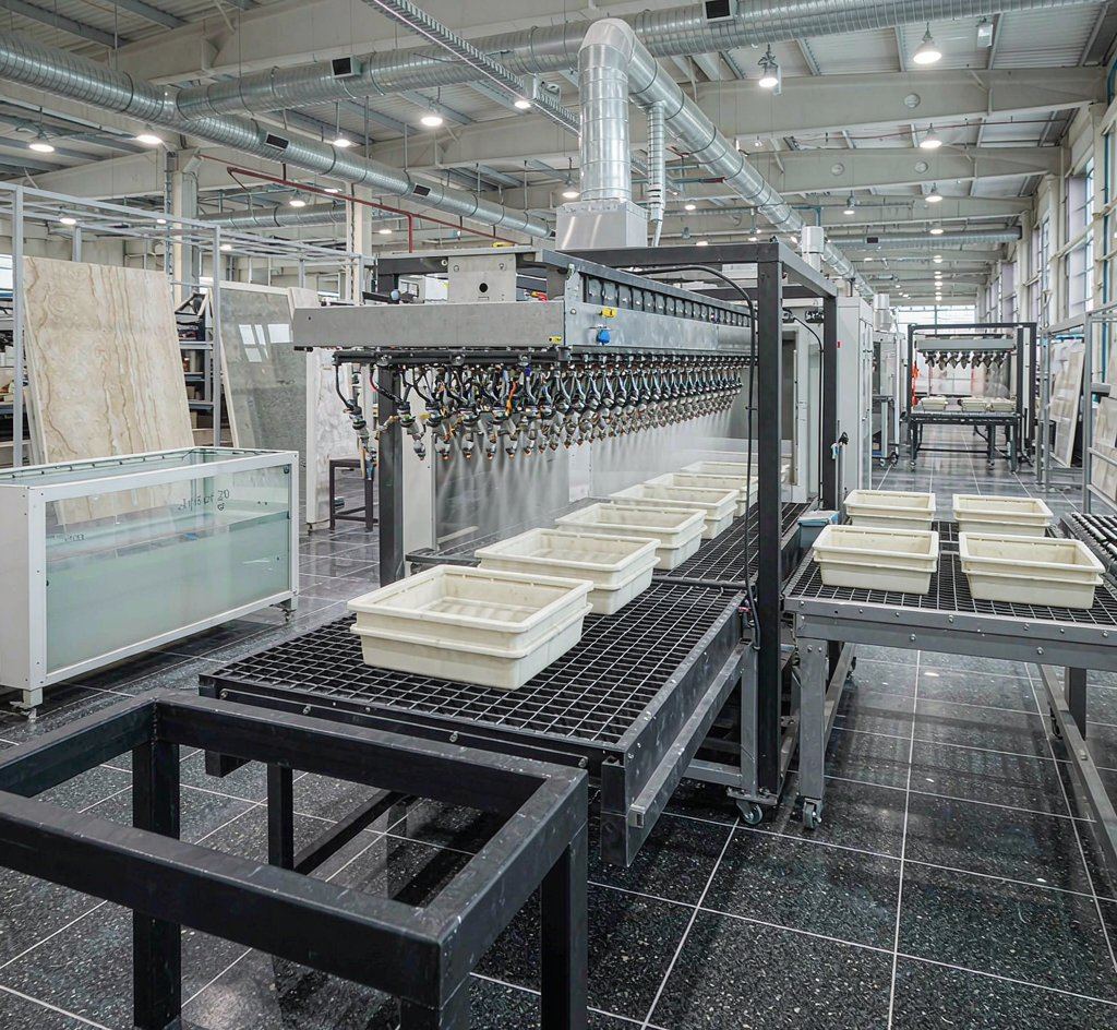 Resin Coating Line 自動樹脂噴塗線 高清石材鑒賞 - 香港恆生石材