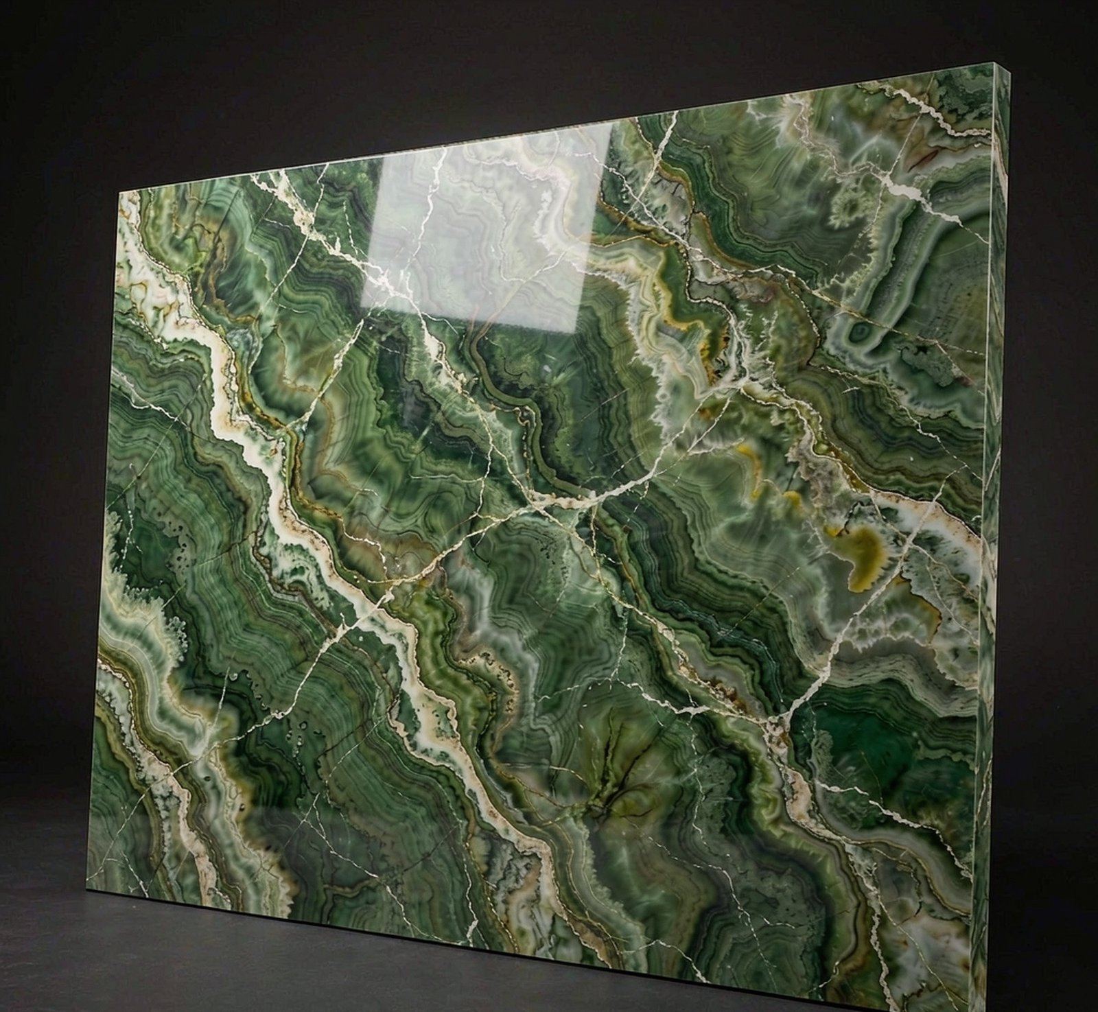 Botanic Green Quartzite with botanical green veining 植物綠石英岩 高清石材鑒賞 - 香港恆生石材