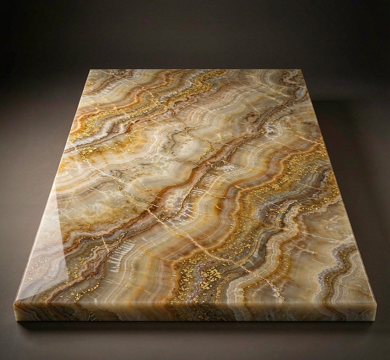 Aurum Onyx with golden flecks 金光瑪瑙 高清石材鑒賞 - 香港恆生石材