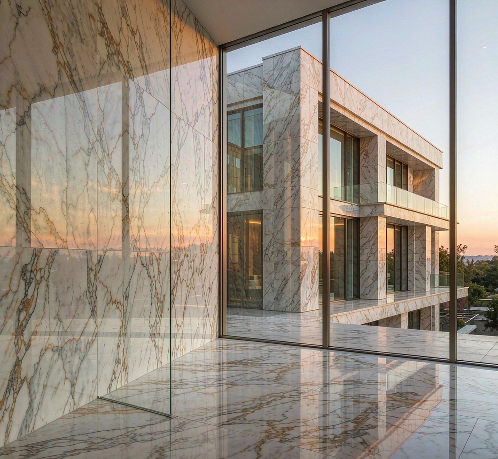 luxury bathroom walls clad in veined marble 豪華浴室雲石牆身 高清石材鑒賞 - 香港恆生石材