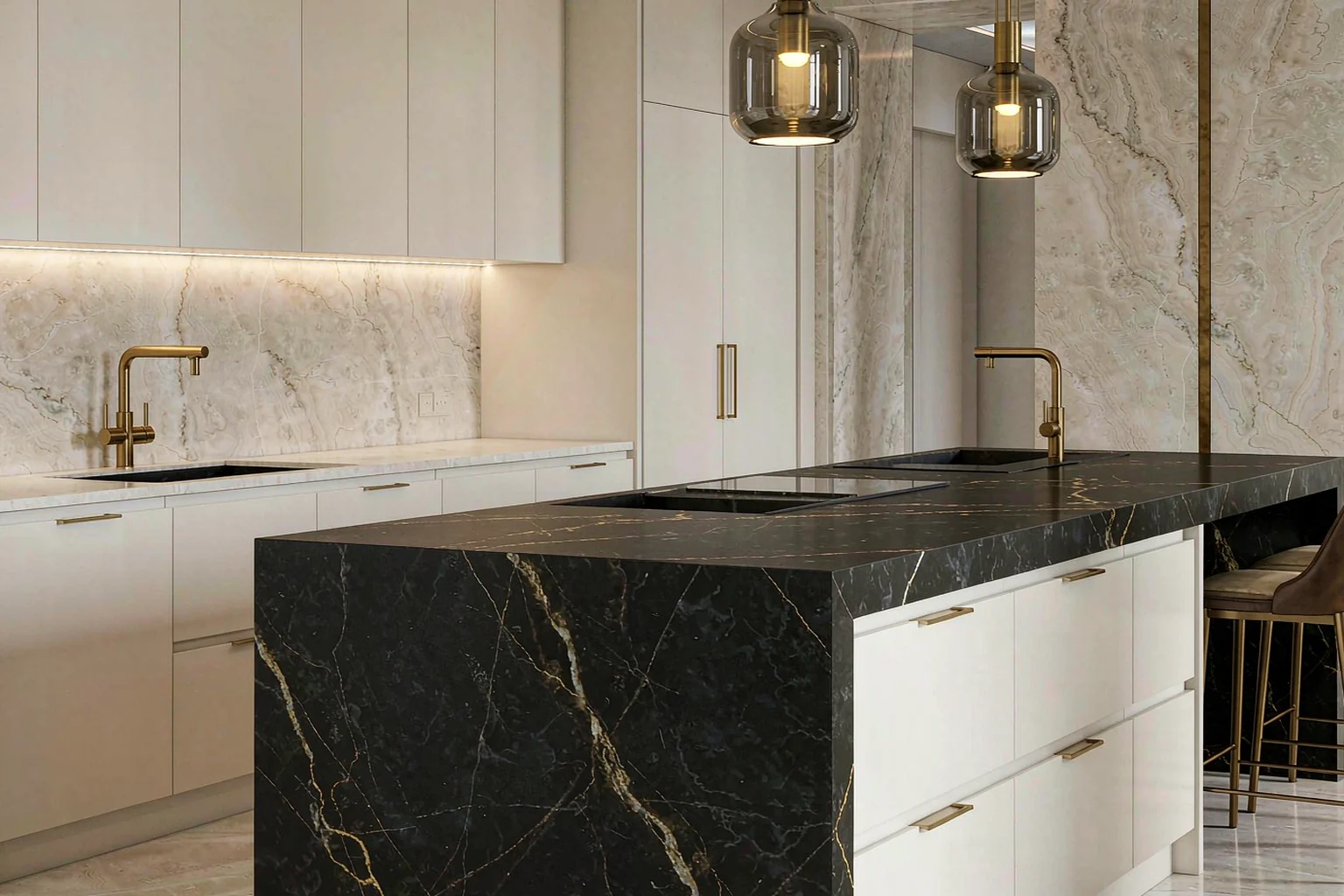 Laurent Black Gold Sintered Stone