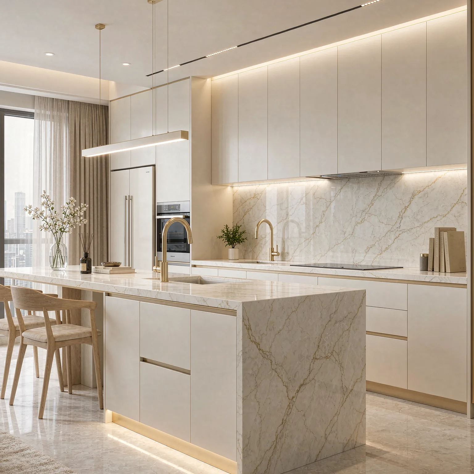 Carrara Gold sintered slab · view 04