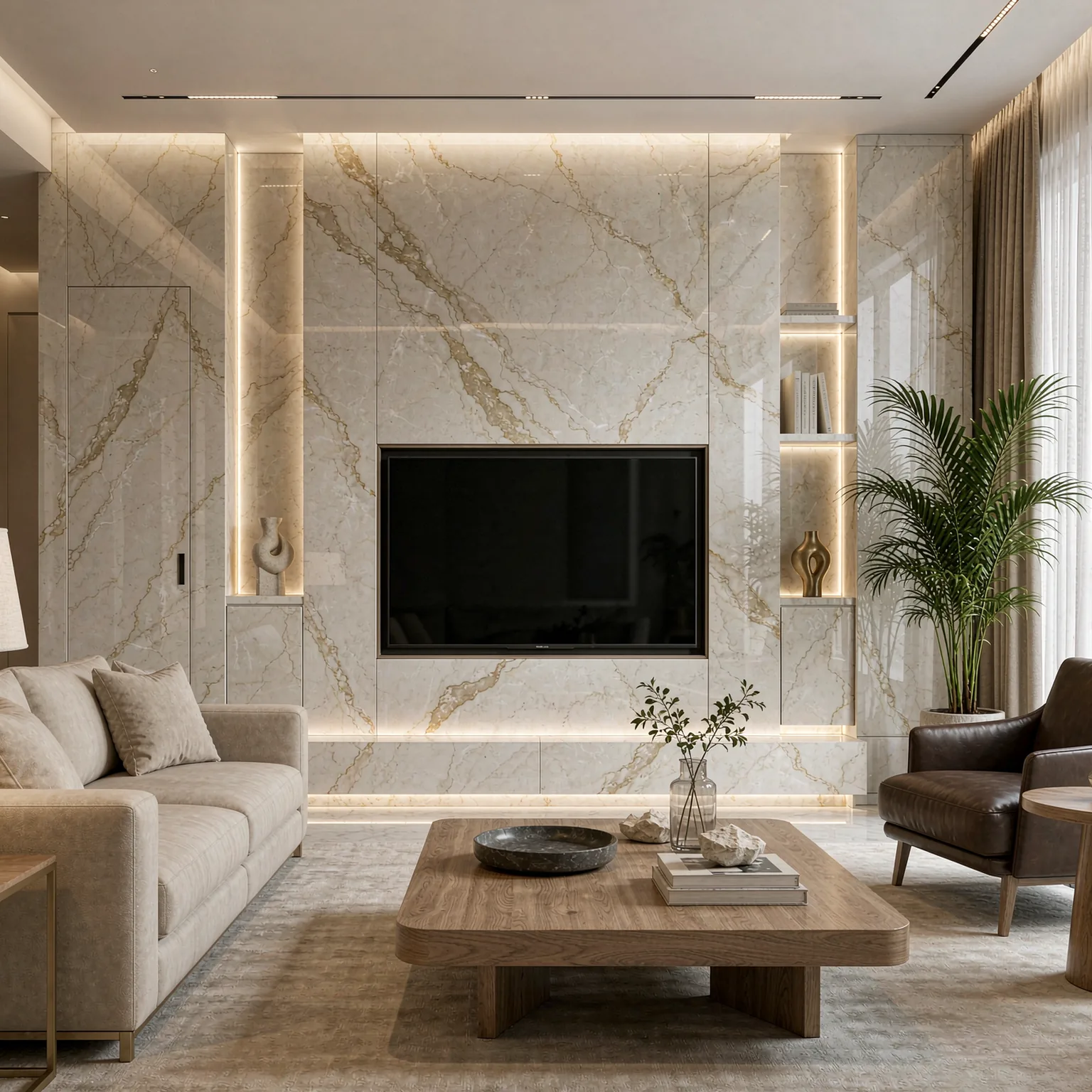 Carrara Gold sintered slab · view 08