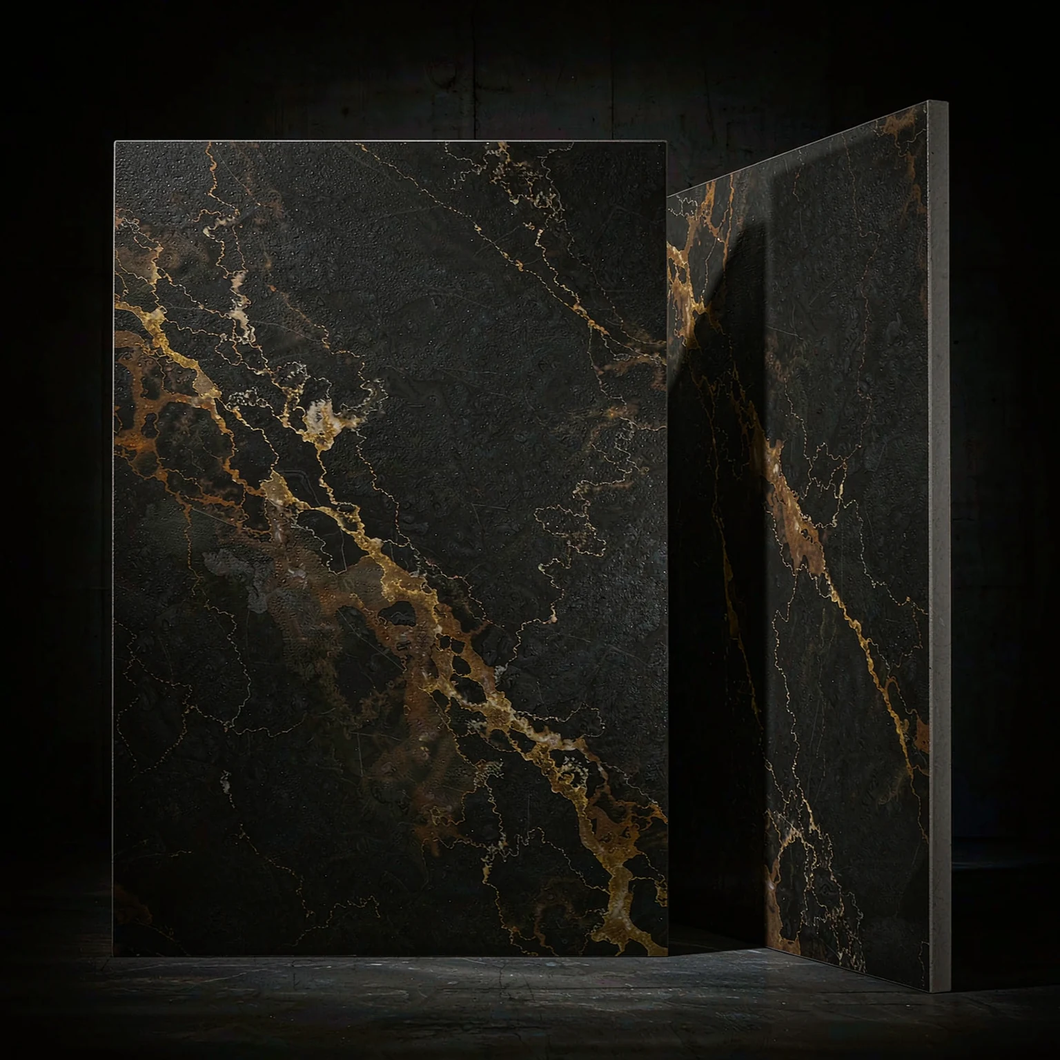 Laurent Black Gold · front and back faces