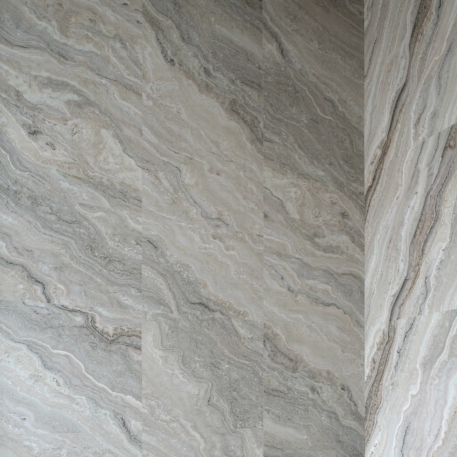 Quartz stone — slab texture and application views