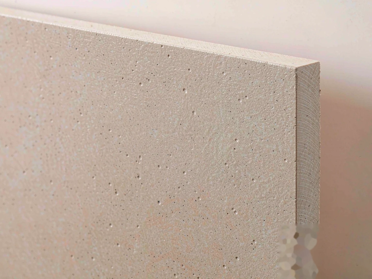 Cross-section of a dense sintered stone porcelain slab